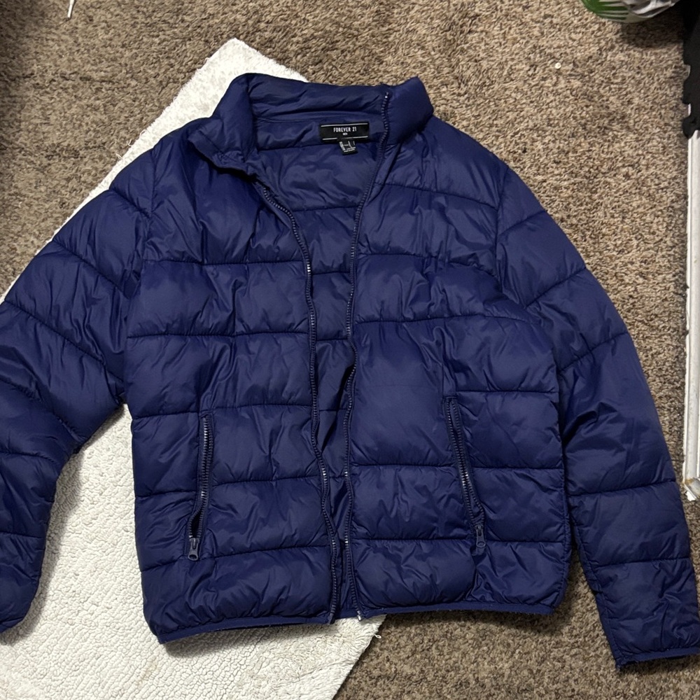 Forever 21 Dark Blue Quilted Jacket